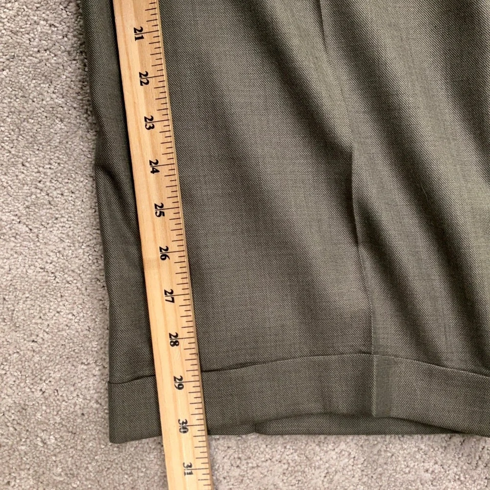Stafford Suit‎ Men 44L 37W 30L Sage Green Classic Career Wool VTG
